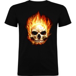 Camiseta de niño Calavera fuego