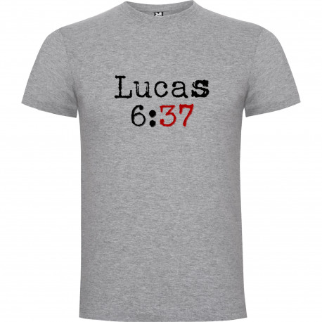 Camiseta Lucas 6:37 gris